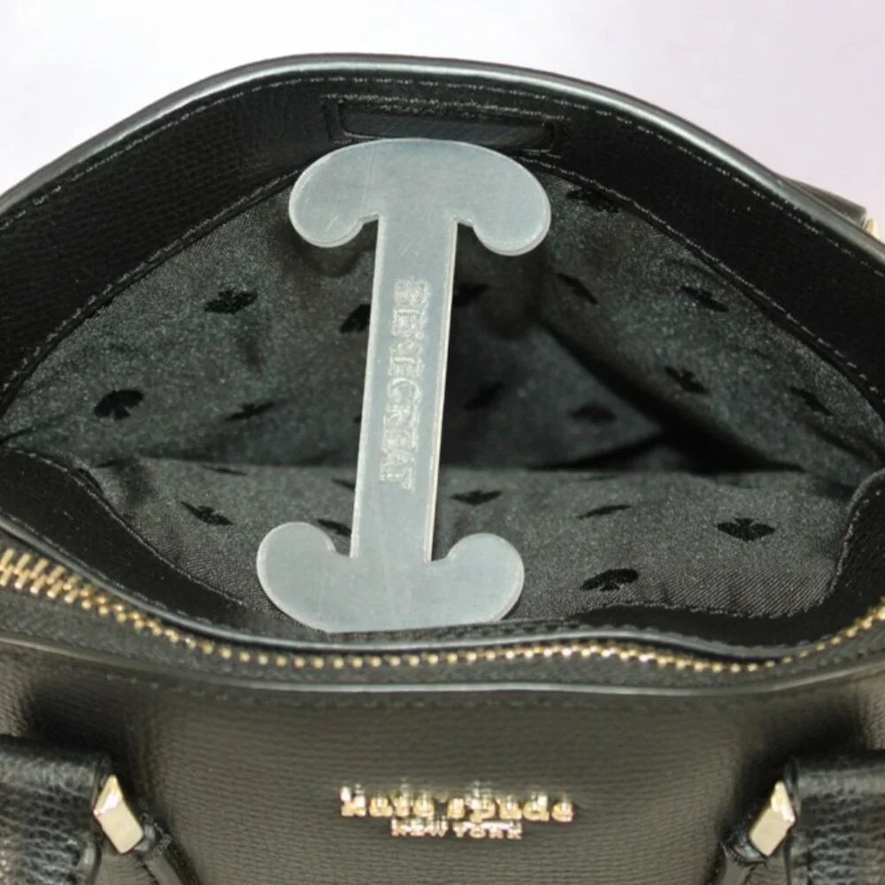 Kate Spade New York Small Dome Satchel Crossbody – Black Pebbled Leather - Picture 8 of 15